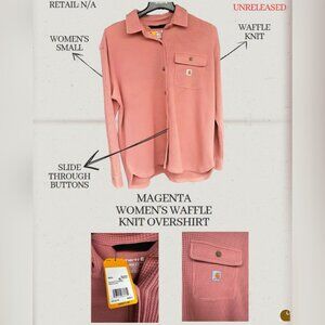 TAKE 50% OFF | Carhartt Women's Waffle Knit Overshirt (S) - Magenta